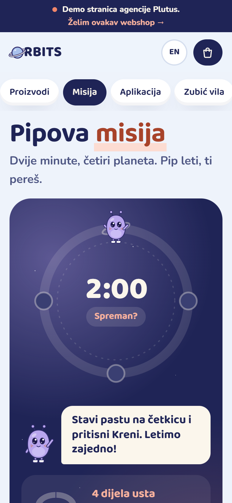 ORBITS, mobile screen 2